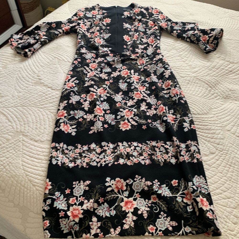 Black floral dress